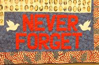 Willy Hathorn, Never Forget" tapestry at 911 Memorial in New York City}} |Sourc